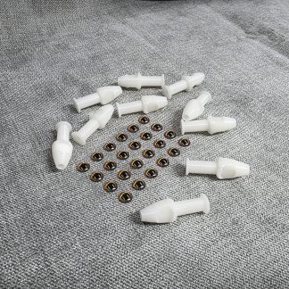 Over the Knot Bullet Heads - White with Blue Glow
