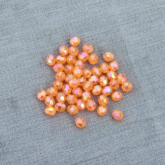 Aurora Beads - Orange 8mm Faceted