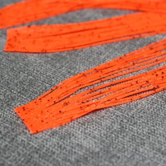 Silicone Legs - Hot Blaze Orange w/Orange Crystals and Black Specs