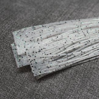 Silicone Legs - Clear Glow w/Green Crystals and Black Specs